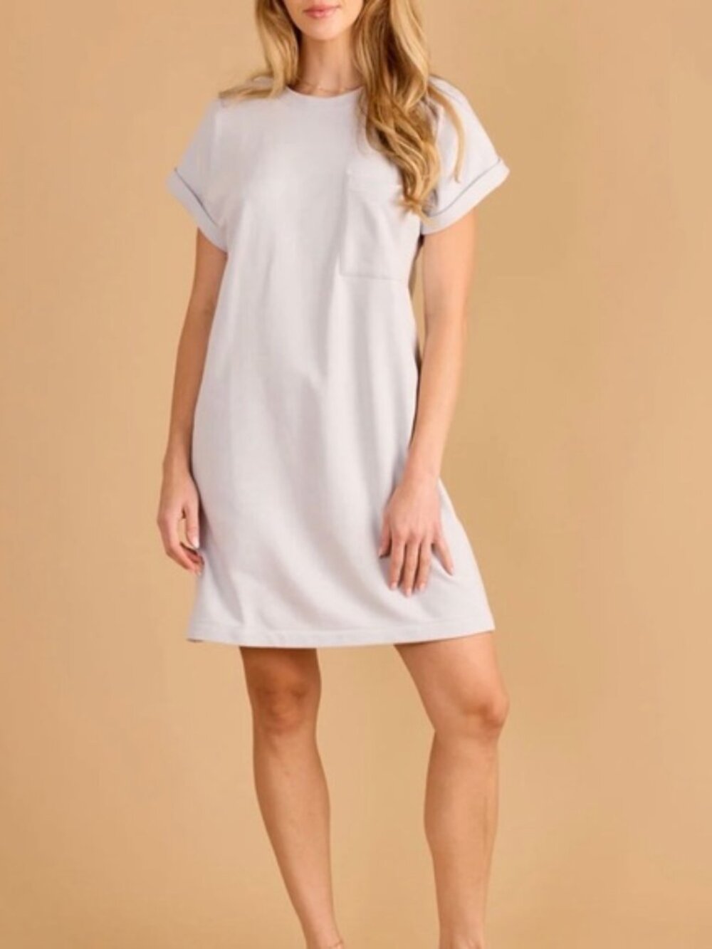 Le Marais Jasper Pima Cotton French Terry Pocket T Shirt Mini Dress XS NWT